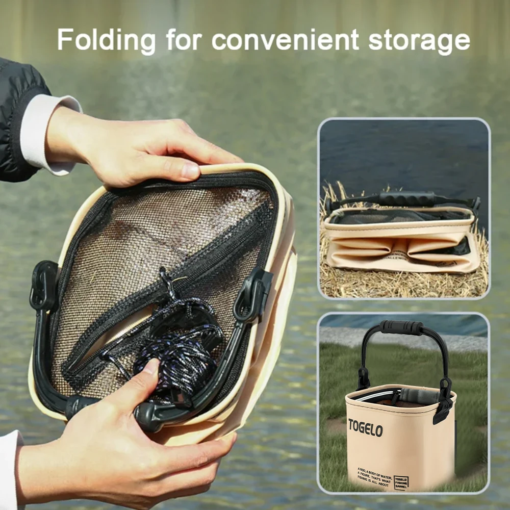 Badminton Live - Outdoor Fishing Bucket Foldable and Portable
