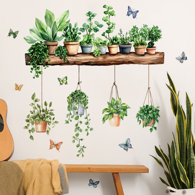 Badminton Live - 3D Potted Green Plant Shelf Wall