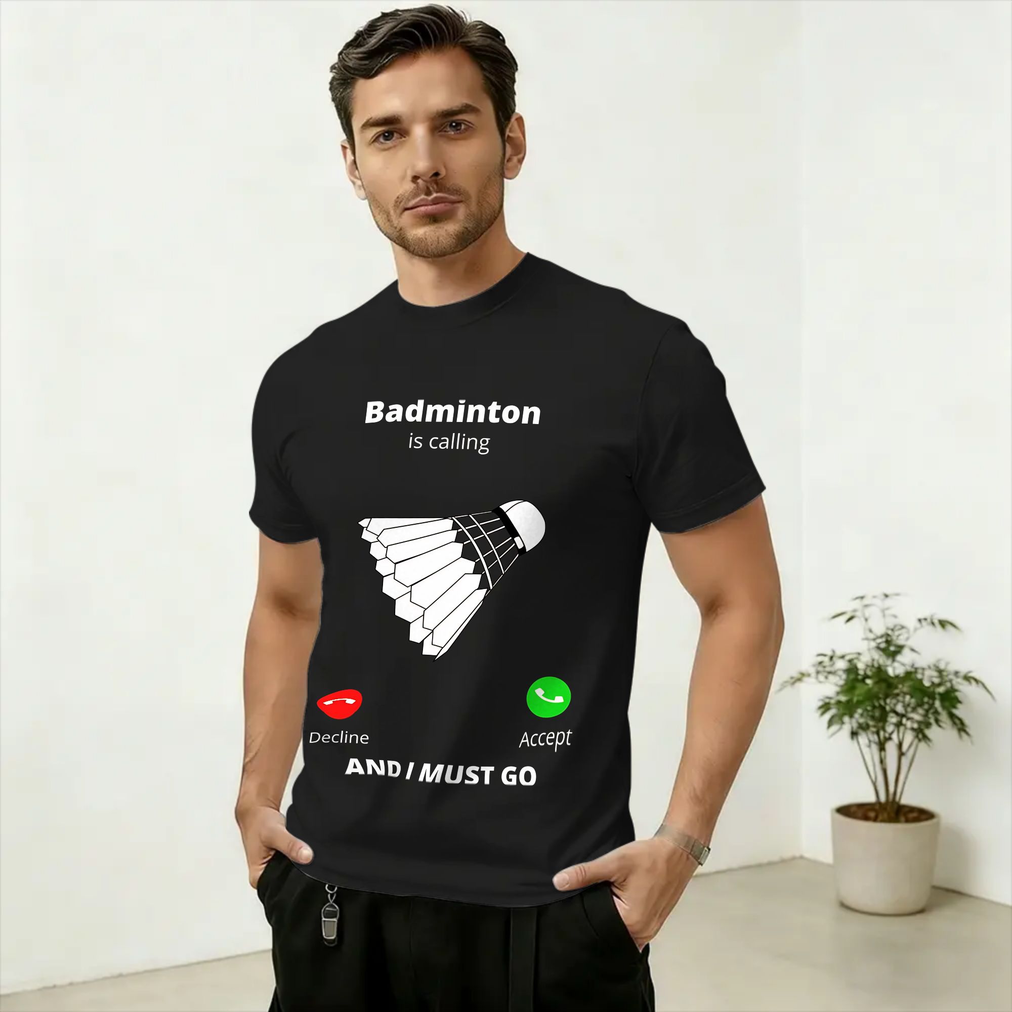 Badminton Is Calling - Casual Badminton is Calling T-Shirt for