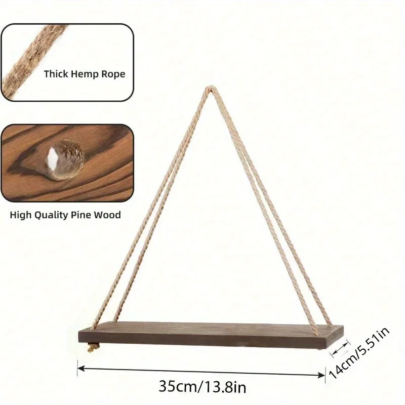 1PC Wooden Swing Hanging Hemp  - đánh giá và giá Badminton Live