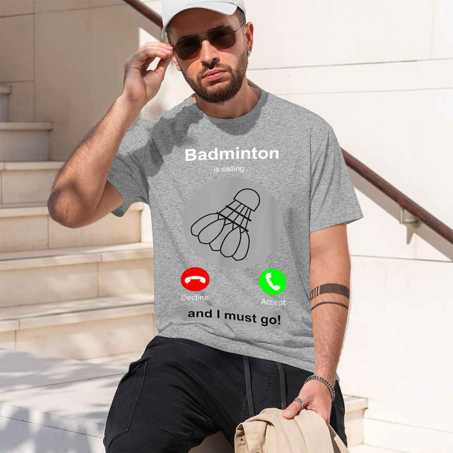 Casual Style Men's T-Shirt Bad - đánh giá và giá Badminton Is Calling