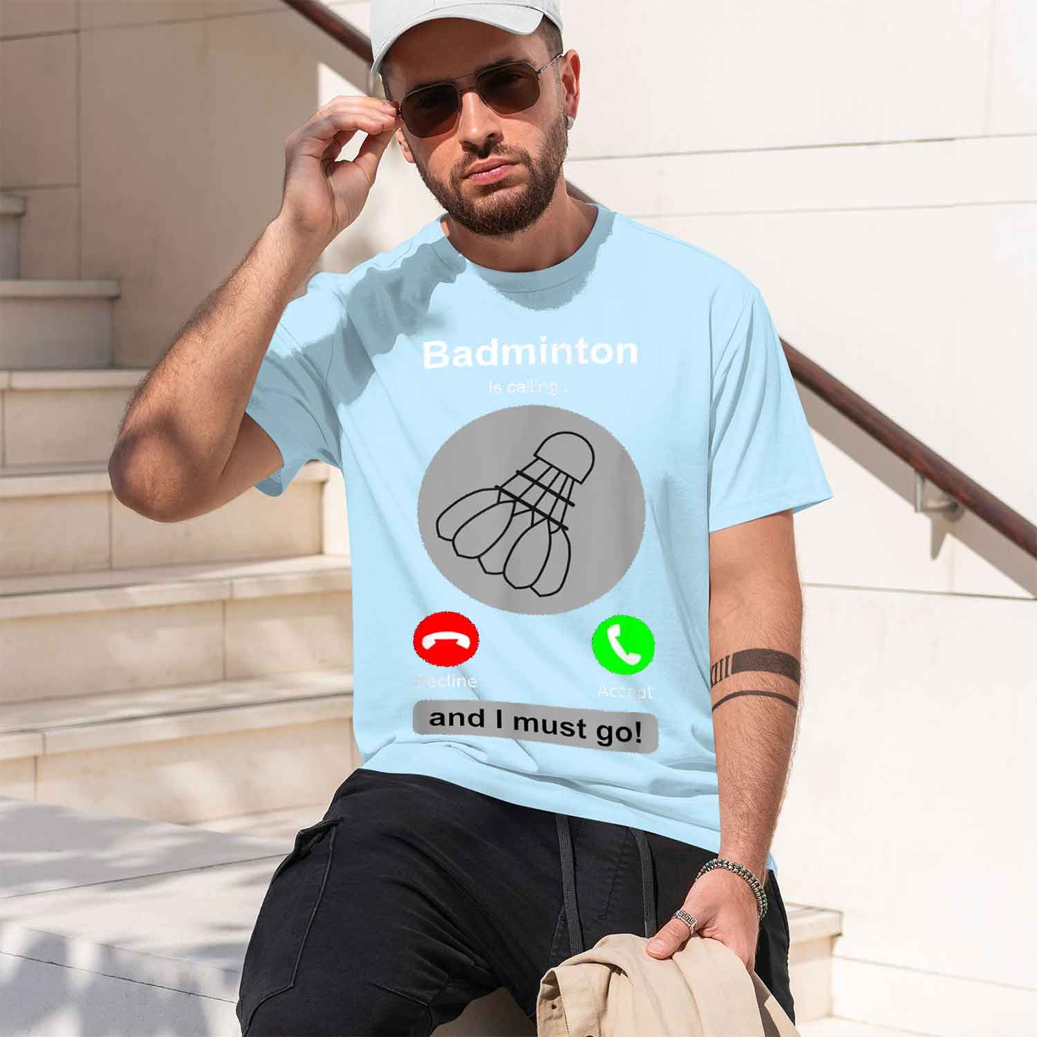 Casual Style Men's T-Shirt Bad - đánh giá và giá Badminton Is Calling