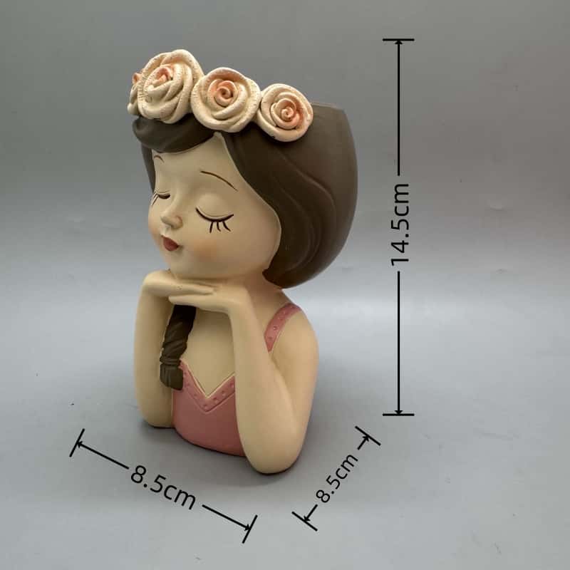 Cute girl flower pot silicone  - đánh giá và giá Badminton Live