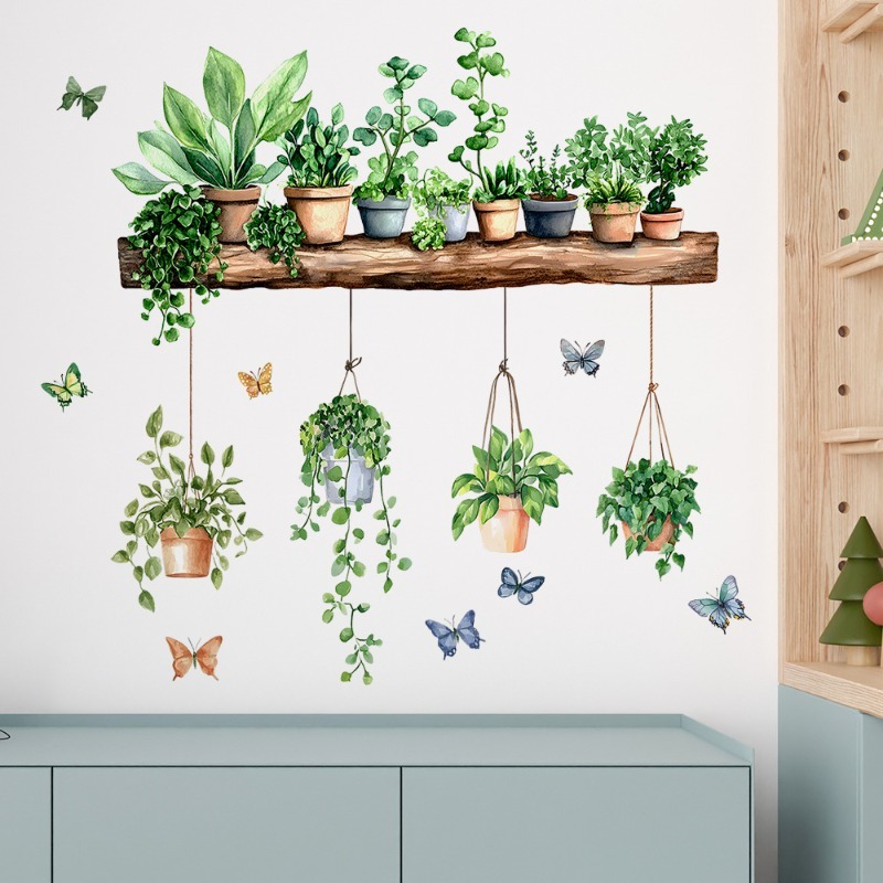 3D Potted Green Plant Shelf Wa - đánh giá và giá Badminton Live