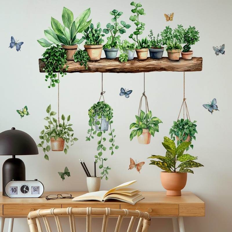 3D Potted Green Plant Shelf Wa - đánh giá và giá Badminton Live