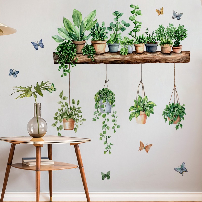3D Potted Green Plant Shelf Wa - đánh giá và giá Badminton Live