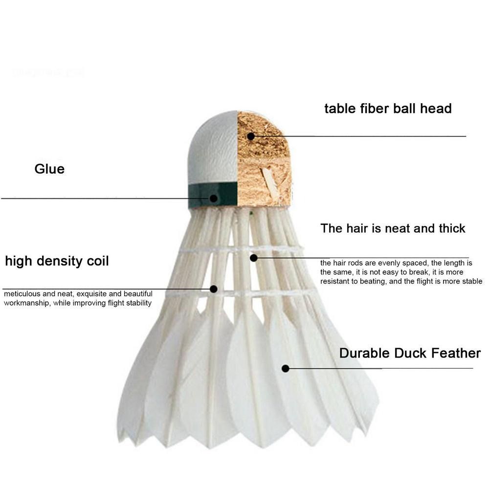 3/6/12Pcs New White Badminton  - đánh giá và giá Badminton Bwf