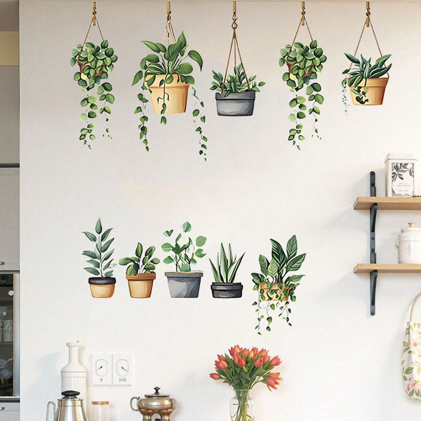 Hanging Green Potted Plant Wal - đánh giá và giá Badminton Live